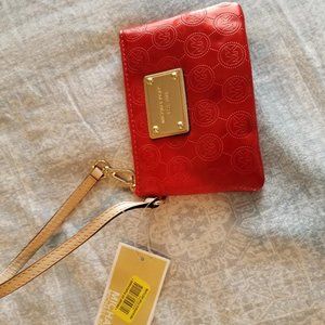 Michael Kors Jet Set Wristlet Mandarin Patent Ltr